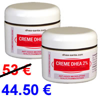 Pack Creme dhea 2% puissant anti rides et taches de vieillesse de la peau